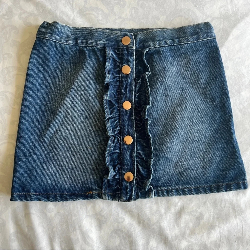 Tommy Bahama Girls Size 5/6 Denim Jean Ruffle Skirt